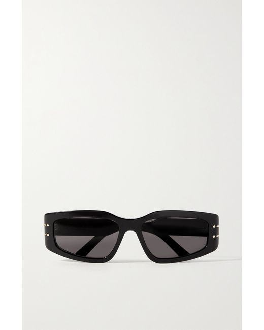 Dior Diorsignature S9u Rectangular-frame Acetate And Gold-tone Sunglasses