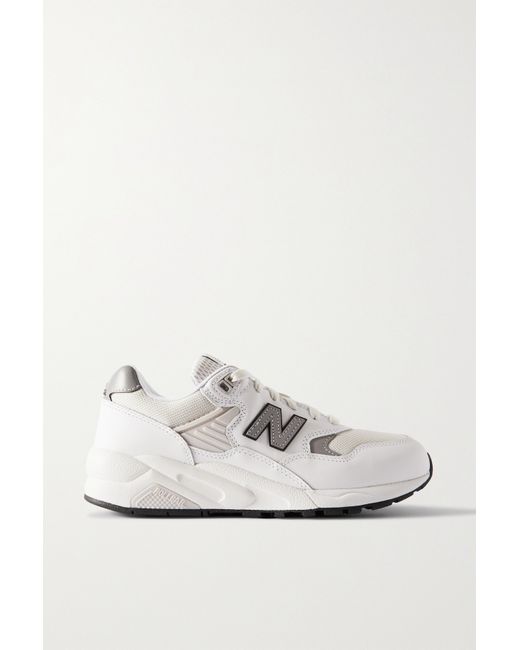 New Balance 580 Rubber-trimmed Leather And Mesh Sneakers
