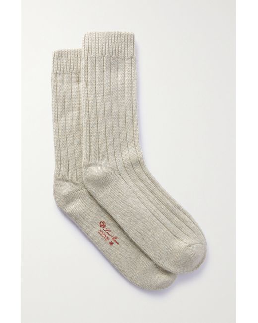 Loro Piana Bobby Ribbed-knit Cashmere Socks