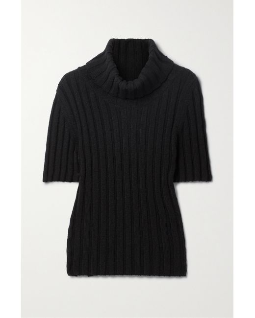 The Row Depinal Ribbed Cashmere And Mohair-blend Turtleneck Sweater
