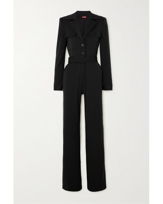 Staud Ramble Belted Woven Jumpsuit