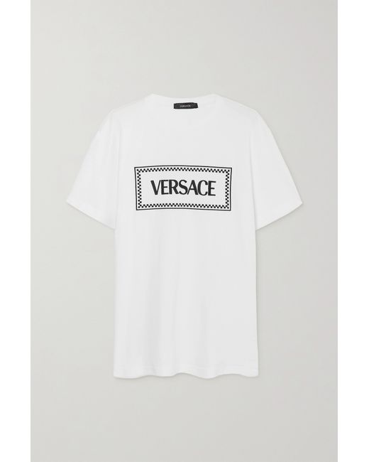Versace Embroidered Cotton-jersey T-shirt