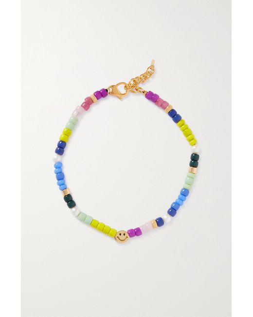 Martha Calvo Happy Hour plated And Bead Necklace One