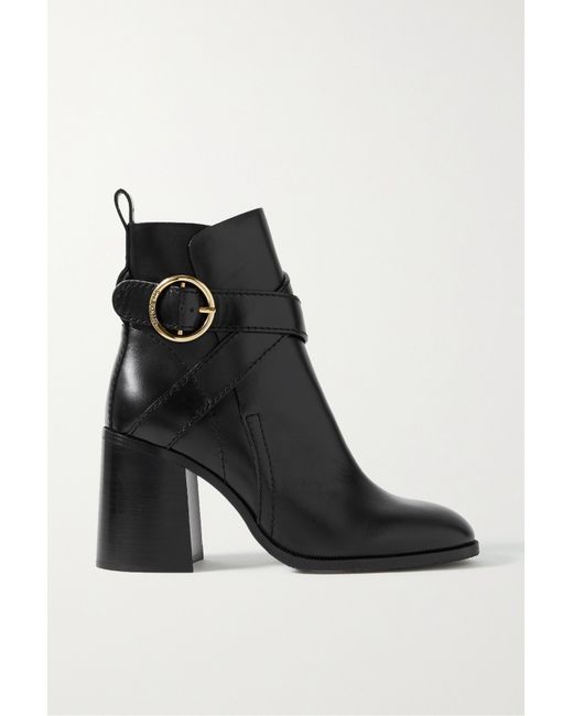 See by Chloé Lyna Leather Ankle Boots