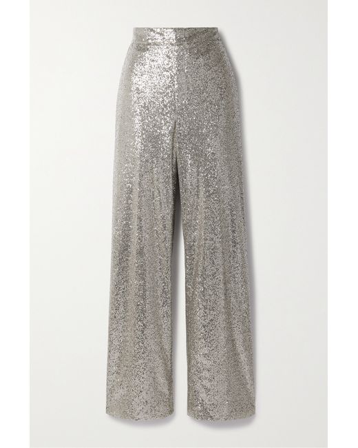Ralph Lauren Collection Welles Sequined Tulle Wide-leg Pants