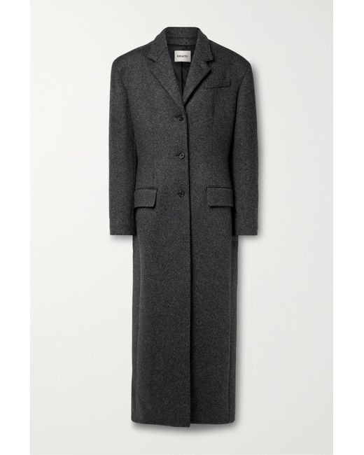 Khaite Bontin Wool-blend Felt Coat Charcoal