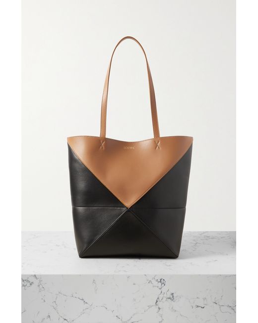 Loewe Puzzle Fold Convertible Medium Two-tone Leather Tote Bag