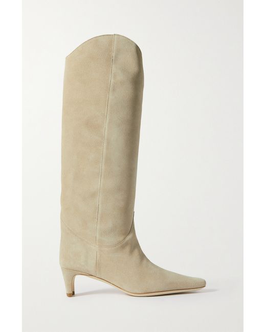 Staud Western Wally Suede Knee Boots