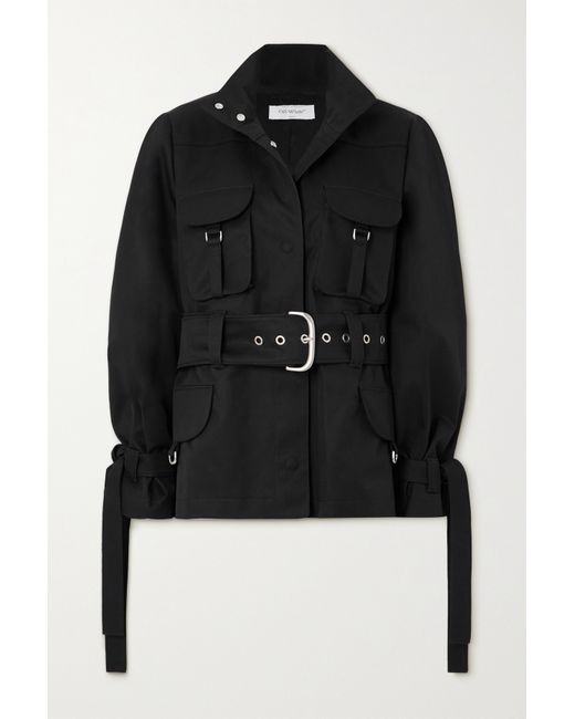 Off-White Belted Cotton-twill Jacket