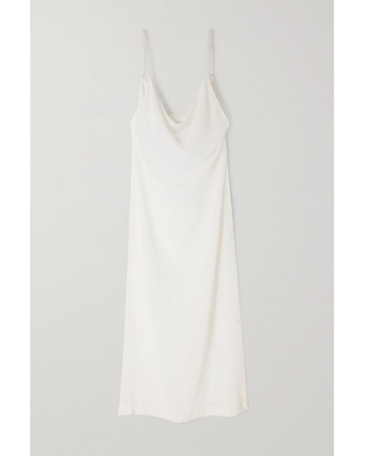 Bottega Veneta Draped Cotton-sateen Midi Dress