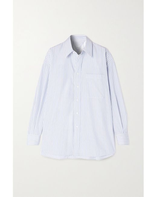 Bottega Veneta Striped Cotton-poplin Shirt