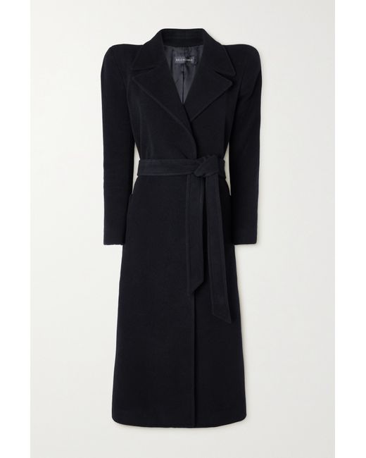 Balenciaga Belted Cashmere-blend Coat