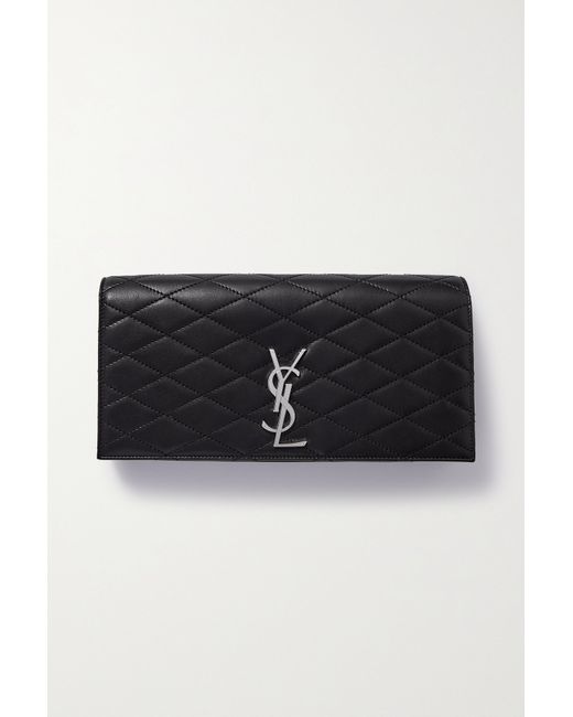 Saint Laurent Kate Quilted Leather Clutch