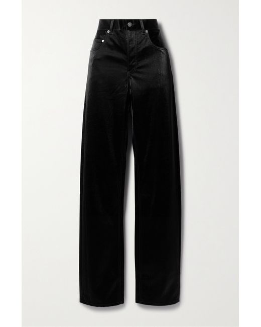 Saint Laurent Faux Leather Straight-leg Pants