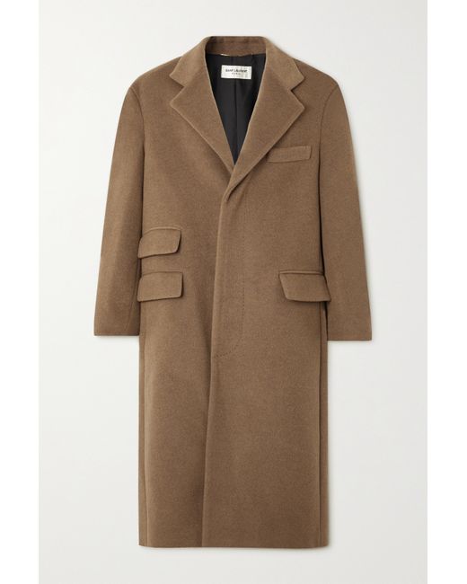 Saint Laurent Brushed Wool-felt Coat