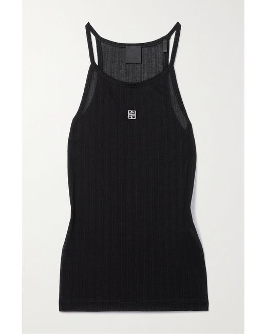 Givenchy Embellished Ribbed Cotton Tank