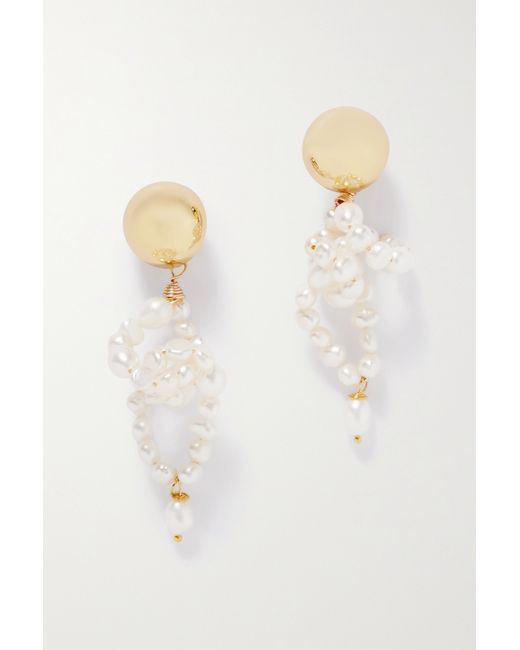 Pearl Octopuss.Y Gold-plated Pearl Earrings