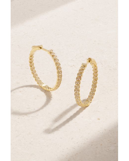Anita Ko Luna Large 18-karat Diamond Hoop Earrings
