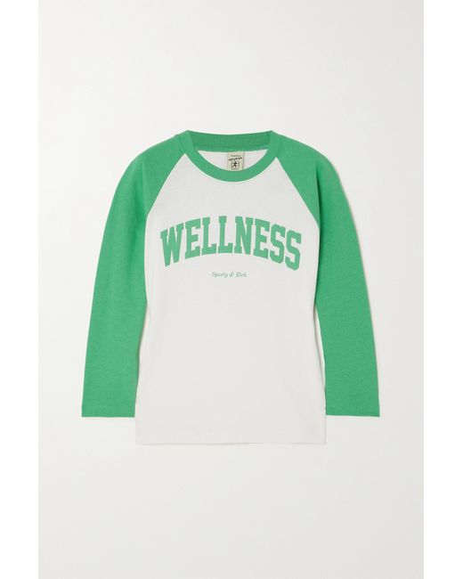Sporty & Rich Wellness Ivy Printed Cotton-jersey T-shirt