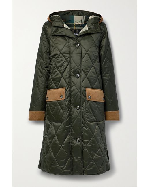Barbour Mickley Cotton Corduroy-trimmed Quilted Recycled-shell Jacket