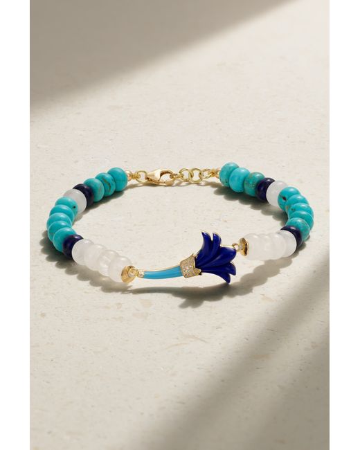 L'Atelier Nawbar Flower 18-karat Multi-stone Bracelet