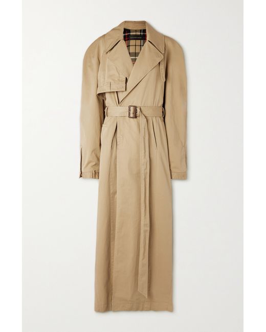 Balenciaga Oversized Asymmetric Cotton-twill Trench Coat