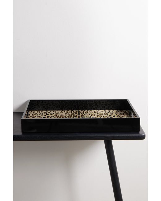 Dolce & Gabbana Leopard-print Wood Tray