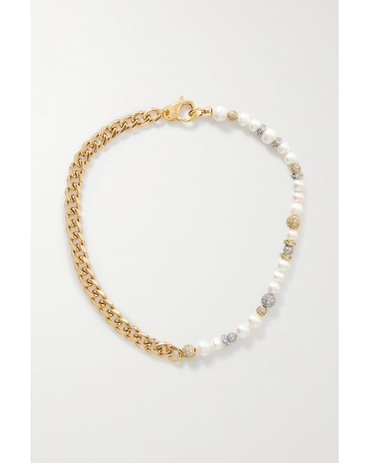 Martha Calvo Liza Gold-plated Pearl And Crystal Necklace