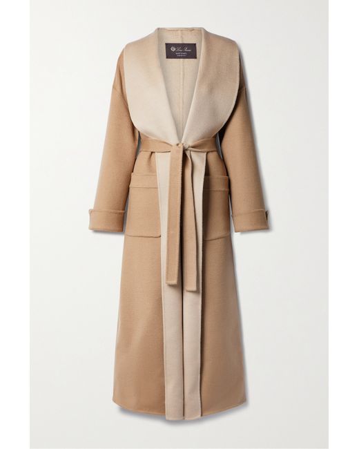 Loro Piana Capp Guilmar Belted Camel Hair And Wool-blend Coat Light