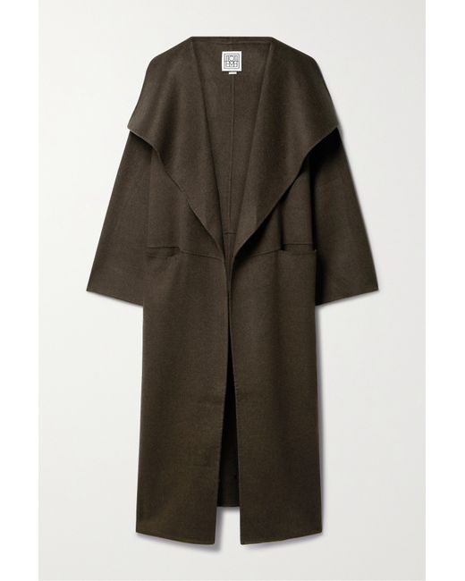 Totême Net Sustain Oversized Wool And Cashmere-blend Coat