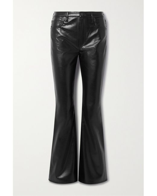 Citizens of Humanity Lilah Recycled Leather-blend Flared Pants