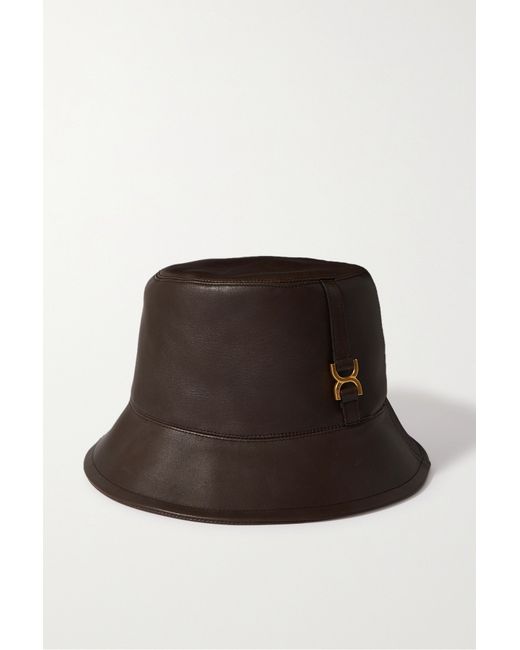 Chloé Marcie Embellished Leather Bucket Hat