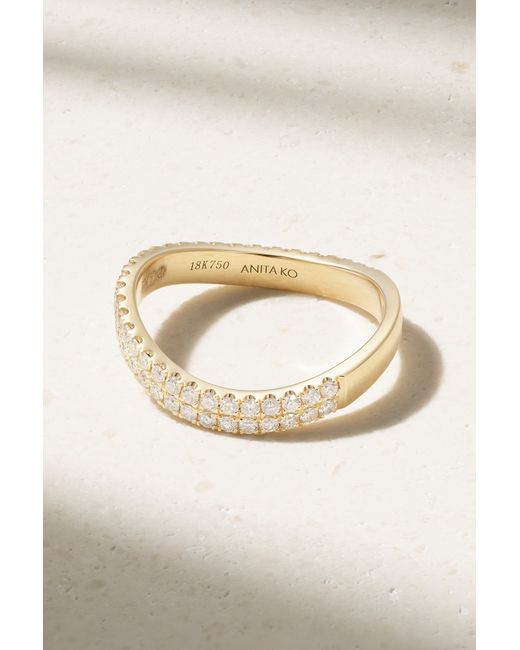 Anita Ko Curved 18-karat Diamond Ring