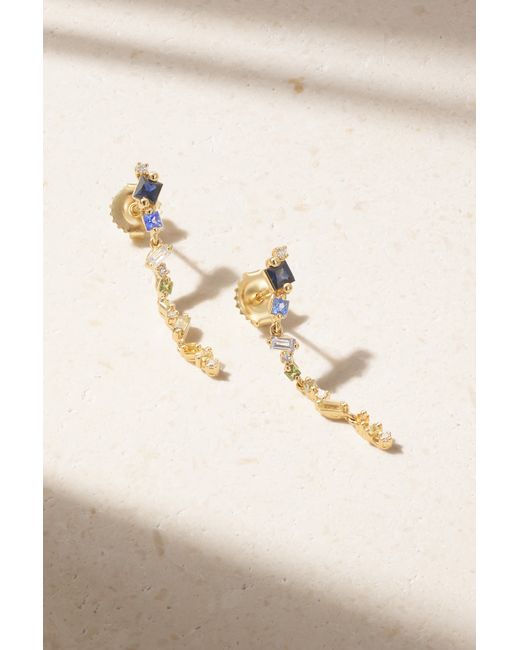 Suzanne Kalan 18-karat Sapphire And Diamond Earrings