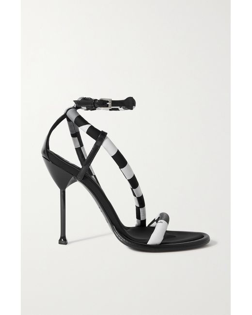 Pucci Patent-leather Trimmed Printed Shell Sandals