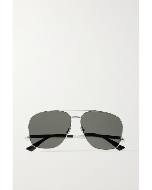 Saint Laurent Leon Aviator-style tone Sunglasses