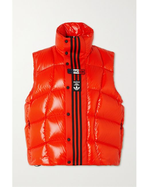 Moncler Genius Adidas Originals Bozon Quilted Jersey-trimmed Glossed-shell Down Vest