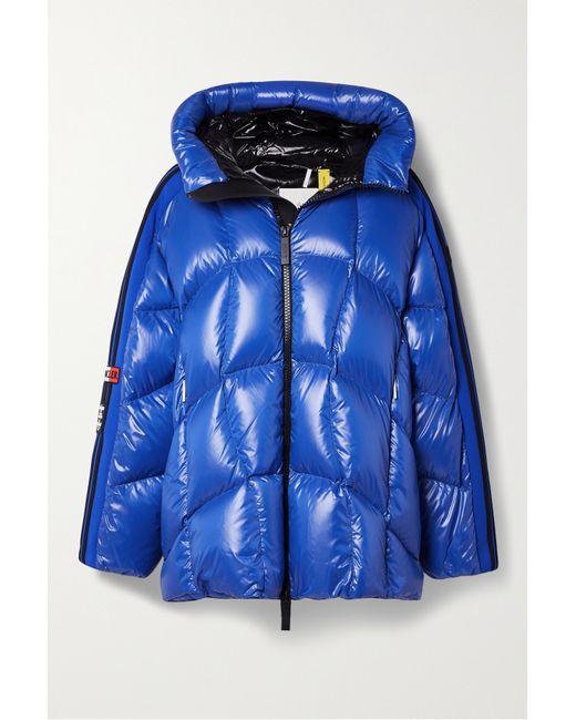 Moncler Genius Adidas Originals Beiser Hooded Jersey-trimmed Quilted Glossed-shell Down Coat