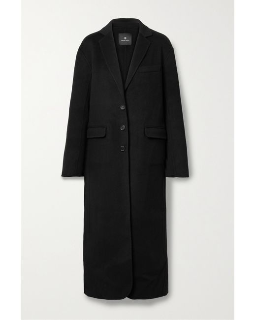 Anine Bing Quinn Wool And Cashmere-blend Felt Coat