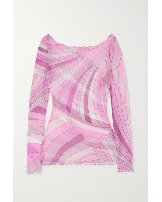 Pucci Printed Tulle Top