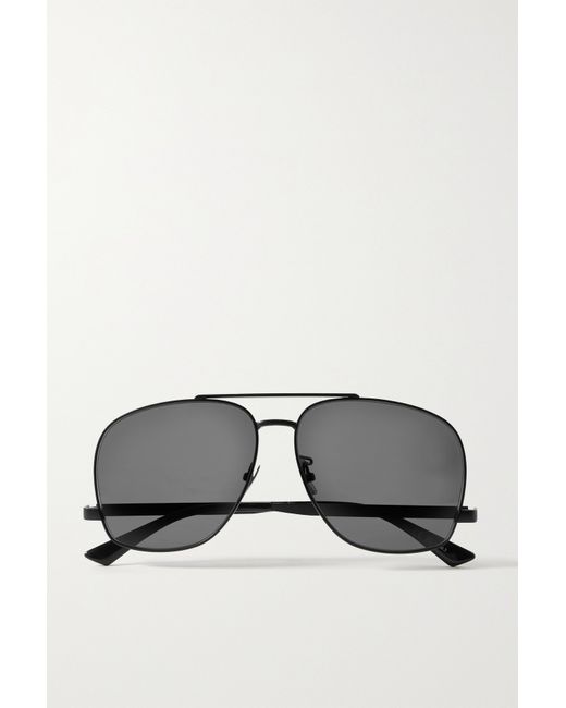 Saint Laurent Leon Aviator-style Metal Sunglasses