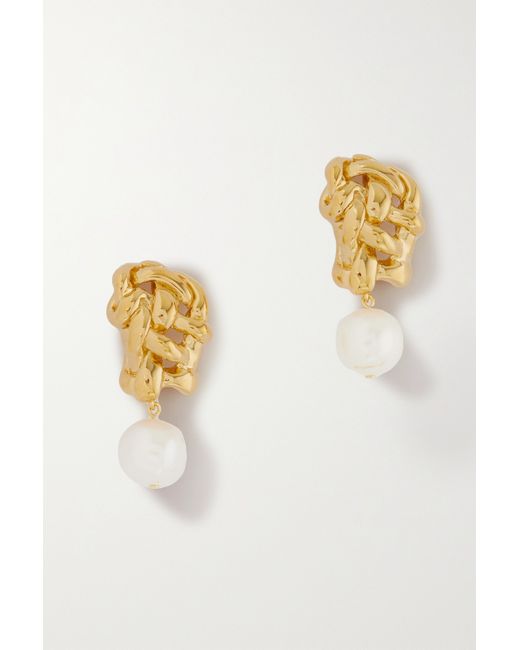 Completedworks Recycled Vermeil Pearl Earrings