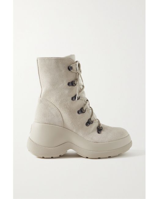Moncler Resile Trek Shell-trimmed Suede Ankle Boots