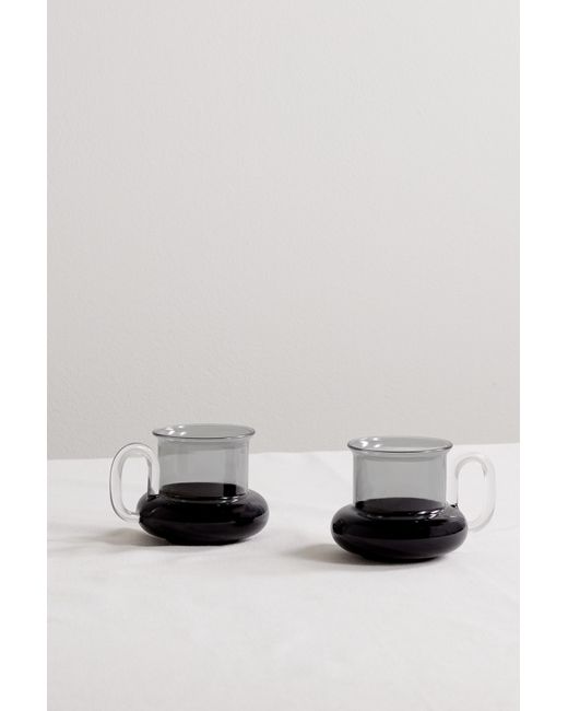 Tom Dixon Bump Set Of Two Glass Tea Cups