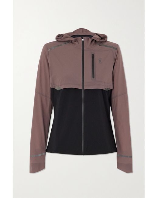 On Weather Hooded Paneled Recycled-ripstop Jacket