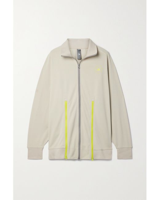 Adidas by Stella McCartney Truecasuals Printed Stretch Recycled-jersey Track Jacket Gray