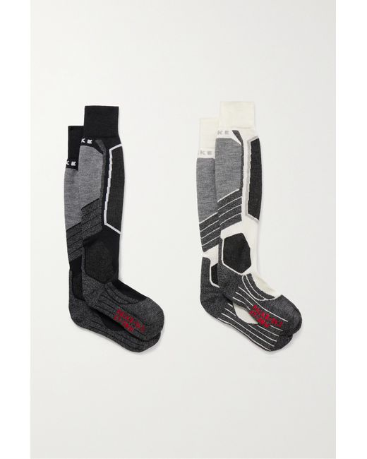 FALKE Ergonomic Sport System Sk2 Set Of Two Jacquard-knit Ski Socks