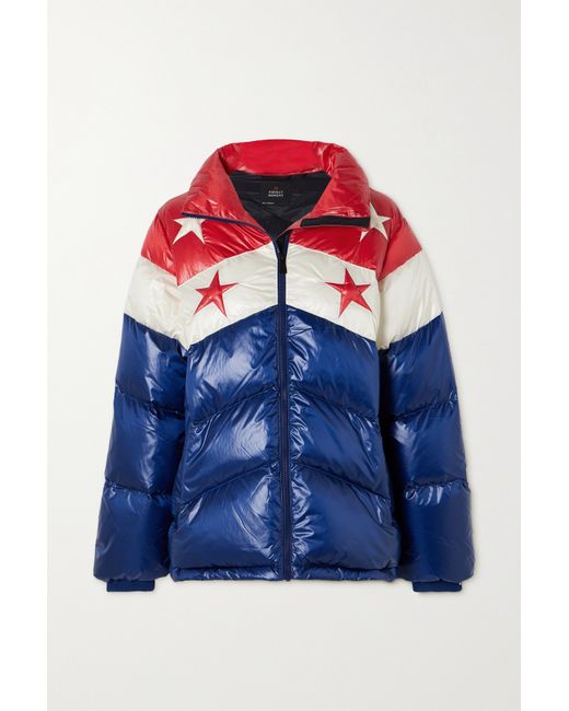 Perfect Moment Stellar Quilted Glossed-shell Down Ski Jacket Navy