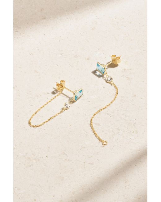 Jia Jia 14-karat Gold Topaz And Diamond Earrings