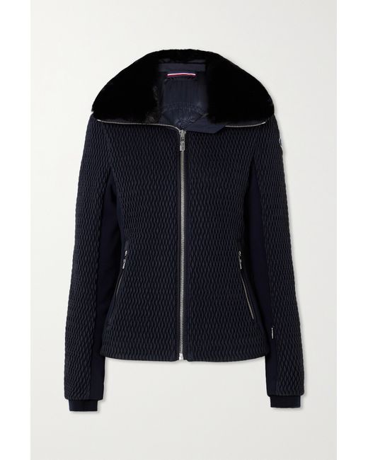 Fusalp Montana Faux Fur-trimmed Quilted Thindown And Sorona Ski Jacket Navy